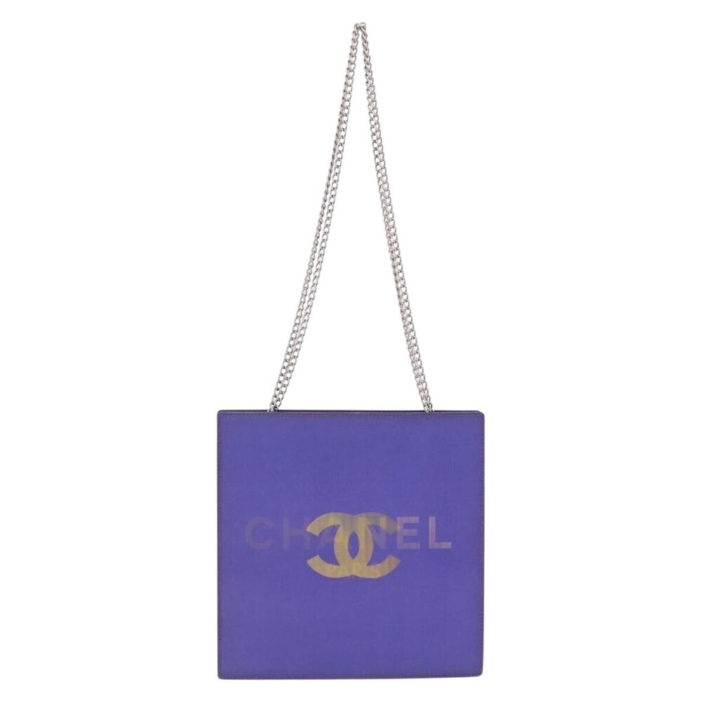 Chanel Vintage Holographic Chain Vinyl Small